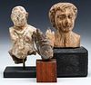 A COLLECTION OF EARLY CARVED WOOD SCULPTURE FRAGMENTS