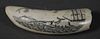 SCRIMSHAW Whale Tooth Whaling Ship