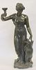 Life Size Patinated Bronze Sculpture Of A Beauty