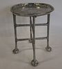 Arthur Court Signed Aluminum Tray Top Table