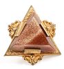 Victorian Goldstone Triangle Pendant
