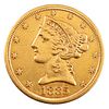 1885-S US Gold Half Eagle $5 Coin