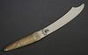 19C Carved Ivory Page Turner / Paper Knife