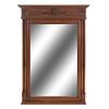 Mirror. France. 20th Century. Henri II. Carved in oak. Beveled, rectangular glass. 61 x 44 x 4.7" (155 x 112 x 12 cm)
