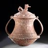 Etruscan Orientalizing Period Terracotta Lidded Vessel