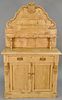Pine sideboard with large back. ht. 72 1/2 in., wd. 42 in. Provenance: Former home of Mel Gibson, Old Mill Rd, Greenwich, CT