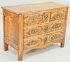 Louis XVI Provincial Walnut Commode, three drawers over two drawers, 18th century (old split in top). height 30 inches, width 42 inches, depth 19 inch