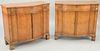 Three piece lot to include pair of cherry hall cabinets each with two doors and drawer along with two door cabinet. cherry ht. 29 1/2 in., wd. 32 in.,