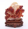 Chinese Jade Carving Dragon in Landscape