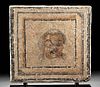 Roman Mosaic w/ Mask of Hegemont Therapon