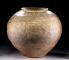 Huge Chinese Warring States Glazed Pottery Jar