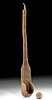 19th C. Eastern Woodlands Wood Lacrosse Stick & Ball