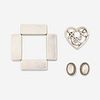 Georg Jensen, Sterling silver earrings and two brooches