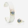 Tiffany & Co. silver and hematite bangle and ring