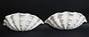 Pair Serge Roche Style Plaster Shell Form Sconces
