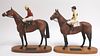 Pair Beswick Bisque Race Horse & Jockey Figures