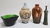 3 French & Continental Art Pottery Vases & Jar