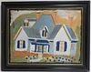 Jimmie Lee Sudduth -  House With Blue, Mixed Media