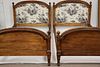 19th C. French Carved Daybed as Pair of Twin Beds