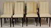 Set of 8 Art Deco Stained Beechwood Dining Chairs