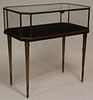 French Art Deco Bronze & Mahogany Display Table