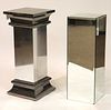 Modern Chrome Pedestal & Mirrored Pedestal