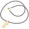 CHOKER AND CROSS WITH 18K YELLOW GOLD CLASP. TANE