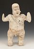 Pre-Columbian Jalisco Pottery Standing Warrior Figure, Ht. 17.5"