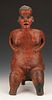 Pre-Columbian Nayarit Pottery Seated Female Figure, Ht. 20.5"