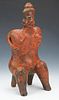 Pre-Columbian Nayarit Pottery Seated Figure, Ht. 15.5"
