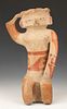 Pre-Columbian Chupicuaro Pottery Seated Figure, Ht. 14"