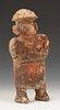 Pre-Columbian Nayarit Pottery Figure, Ht. 9"