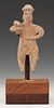 Pre-Columbian Colima Pottery Figure With Dog, Ht. 5"