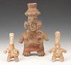 Three Pre-Columbian Jalisco Pottery Figures