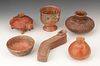 Group of Six Pre-Columbian Pottery Vessels