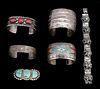 Navajo and Mexican Silver Jewelry Group