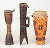 3 Traditional Drums: PNG, African, Caribbean