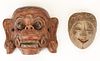 2 Indonesian Masks, late 19th/early 20th C.