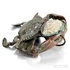 Tiffany Studios Crab and Shell Inkwell