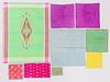 Estate Collection of 9 Persian Silk Textiles