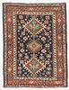 Antique Karadja Rug, Persia: 3'4'' x 4'6''