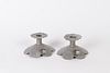 Pair of Tin Candleholders, 20th Century