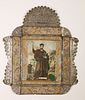 Tin Frame with Devotional Print, ca. 1870-1895