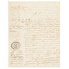 Mendoza, Nicolás. Carta Manuscrita sobre Presupuesto para el Pago de Oficiales. San Luis Potosí, March 17, 1847. Signature.
