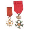 Medal of Legion of Honor / Order of Merit. Gold-colored silver and enamel / gold-colored bronze and enamel. Pieces: 2.