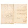 Conde de Trigona / Marques de Croix. Carta Dirigida al Marques de Croix / Carta Dirigida a Antonio Bucareli. 1771. Una firmada. Pzas: 2