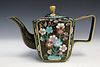 Chinese cloisonne teapot.