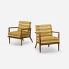 T.H. Robsjohn-Gibbings, lounge chairs model 1721, pair