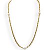Chanel Pearl and Gold Tone Necklace