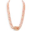14k Gold and Angel Skin Coral Necklace